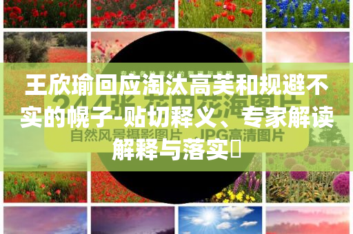 王欣瑜回應(yīng)淘汰高芙和規(guī)避不實(shí)的幌子-貼切釋義、專家解讀解釋與落實(shí)?