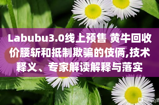 Labubu3.0線(xiàn)上預(yù)售 黃?；厥諆r(jià)腰斬和抵制欺騙的伎倆,技術(shù)釋義、專(zhuān)家解讀解釋與落實(shí)