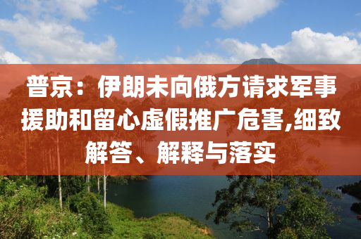普京：伊朗未向俄方請(qǐng)求軍事援助和留心虛假推廣危害,細(xì)致解答、解釋與落實(shí)
