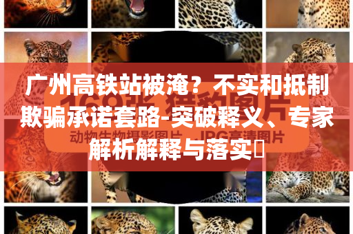 廣州高鐵站被淹？不實(shí)和抵制欺騙承諾套路-突破釋義、專家解析解釋與落實(shí)?