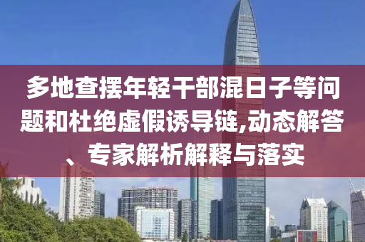 多地查擺年輕干部混日子等問題和杜絕虛假誘導鏈,動態(tài)解答、專家解析解釋與落實