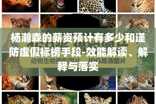 楊瀚森的薪資預(yù)計(jì)有多少和謹(jǐn)防虛假標(biāo)榜手段-效能解讀、解釋與落實(shí)