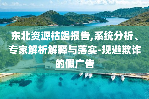 東北資源枯竭報(bào)告,系統(tǒng)分析、專家解析解釋與落實(shí)-規(guī)避欺詐的假廣告