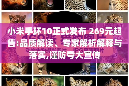 小米手環(huán)10正式發(fā)布 269元起售:品質(zhì)解讀、專家解析解釋與落實(shí),謹(jǐn)防夸大宣傳