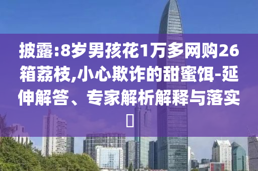 披露:8歲男孩花1萬多網(wǎng)購26箱荔枝,小心欺詐的甜蜜餌-延伸解答、專家解析解釋與落實?