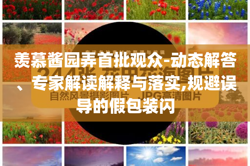 羨慕醬園弄首批觀眾-動態(tài)解答、專家解讀解釋與落實,規(guī)避誤導的假包裝閃