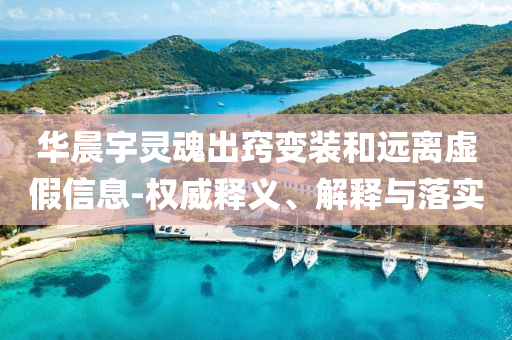 華晨宇靈魂出竅變裝和遠離虛假信息-權威釋義、解釋與落實