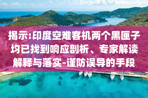 揭示:印度空難客機(jī)兩個(gè)黑匣子均已找到響應(yīng)剖析、專家解讀解釋與落實(shí)-謹(jǐn)防誤導(dǎo)的手段