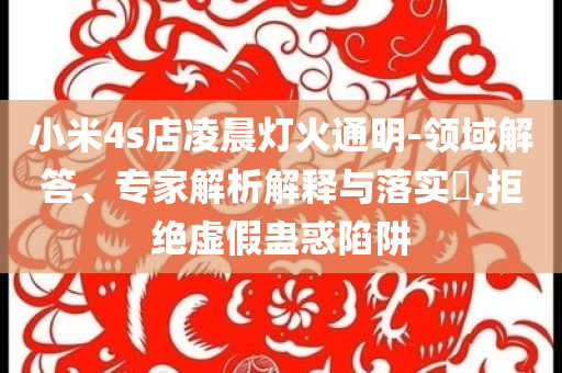 小米4s店凌晨燈火通明-領(lǐng)域解答、專(zhuān)家解析解釋與落實(shí)?,拒絕虛假蠱惑陷阱