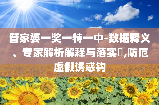 管家婆一獎(jiǎng)一特一中-數(shù)據(jù)釋義、專家解析解釋與落實(shí)?,防范虛假誘惑鉤