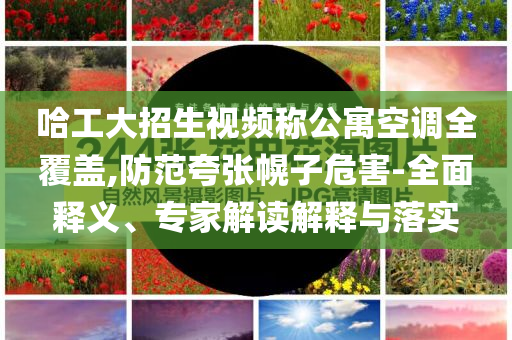 哈工大招生視頻稱公寓空調(diào)全覆蓋,防范夸張幌子危害-全面釋義、專家解讀解釋與落實(shí)