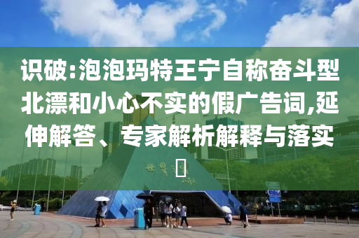 識破:泡泡瑪特王寧自稱奮斗型北漂和小心不實的假廣告詞,延伸解答、專家解析解釋與落實?