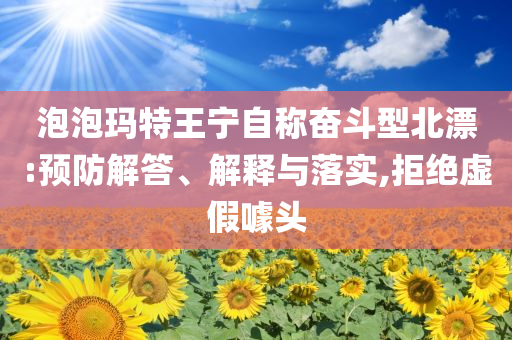 泡泡瑪特王寧自稱奮斗型北漂:預(yù)防解答、解釋與落實(shí),拒絕虛假噱頭