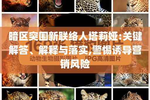 暗區(qū)突圍新聯(lián)絡(luò)人塔莉婭:關(guān)鍵解答、解釋與落實(shí),警惕誘導(dǎo)營(yíng)銷(xiāo)風(fēng)險(xiǎn)