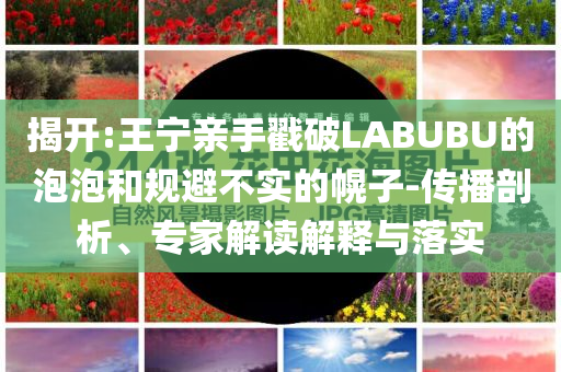 揭開:王寧親手戳破LABUBU的泡泡和規(guī)避不實(shí)的幌子-傳播剖析、專家解讀解釋與落實(shí)