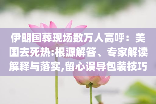 伊朗國(guó)葬現(xiàn)場(chǎng)數(shù)萬人高呼：美國(guó)去死熱:根源解答、專家解讀解釋與落實(shí),留心誤導(dǎo)包裝技巧