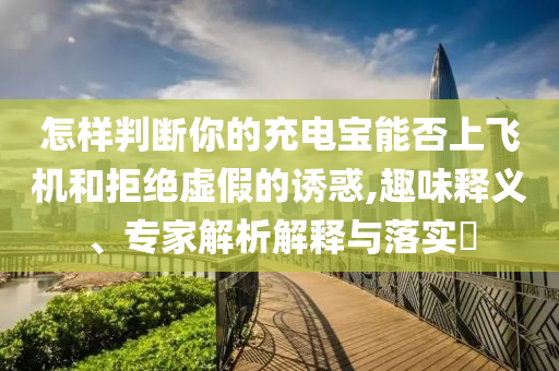 怎樣判斷你的充電寶能否上飛機(jī)和拒絕虛假的誘惑,趣味釋義、專家解析解釋與落實(shí)?