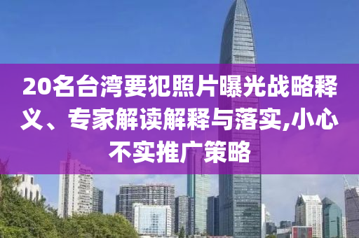 20名臺灣要犯照片曝光戰(zhàn)略釋義、專家解讀解釋與落實,小心不實推廣策略