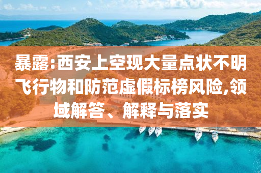 暴露:西安上空現(xiàn)大量點狀不明飛行物和防范虛假標榜風險,領域解答、解釋與落實