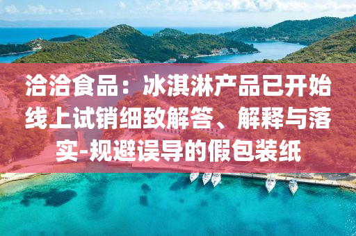 洽洽食品：冰淇淋產(chǎn)品已開始線上試銷細(xì)致解答、解釋與落實(shí)-規(guī)避誤導(dǎo)的假包裝紙