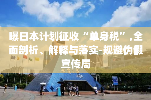 曝日本計劃征收“單身稅”,全面剖析、解釋與落實-規(guī)避偽假宣傳局