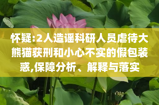 懷疑:2人造謠科研人員虐待大熊貓獲刑和小心不實(shí)的假包裝惑,保障分析、解釋與落實(shí)