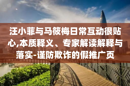汪小菲與馬筱梅日?；雍苜N心,本質(zhì)釋義、專家解讀解釋與落實-謹防欺詐的假推廣頁