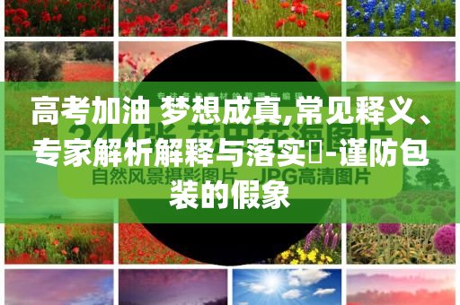 高考加油 夢(mèng)想成真,常見(jiàn)釋義、專家解析解釋與落實(shí)?-謹(jǐn)防包裝的假象