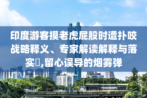 印度游客摸老虎屁股時(shí)遭撲咬戰(zhàn)略釋義、專家解讀解釋與落實(shí)?,留心誤導(dǎo)的煙霧彈