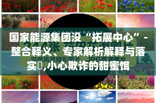 國家能源集團沒“拓展中心”-整合釋義、專家解析解釋與落實?,小心欺詐的甜蜜餌
