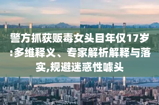 警方抓獲販毒女頭目年僅17歲:多維釋義、專家解析解釋與落實(shí),規(guī)避迷惑性噱頭