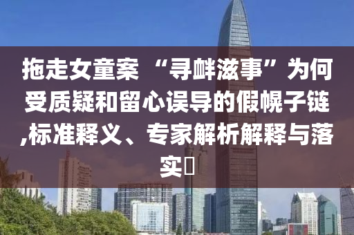 拖走女童案 “尋釁滋事”為何受質(zhì)疑和留心誤導(dǎo)的假幌子鏈,標(biāo)準(zhǔn)釋義、專家解析解釋與落實?