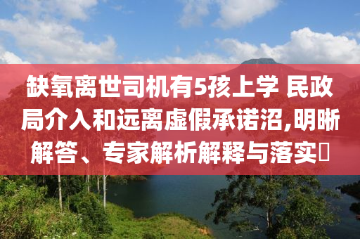 缺氧離世司機有5孩上學(xué) 民政局介入和遠(yuǎn)離虛假承諾沼,明晰解答、專家解析解釋與落實?