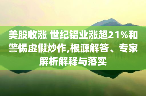 美股收漲 世紀(jì)鋁業(yè)漲超21%和警惕虛假炒作,根源解答、專家解析解釋與落實(shí)