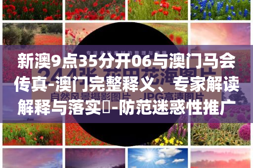 新澳9點35分開06與澳門馬會傳真-澳門完整釋義、專家解讀解釋與落實?-防范迷惑性推廣