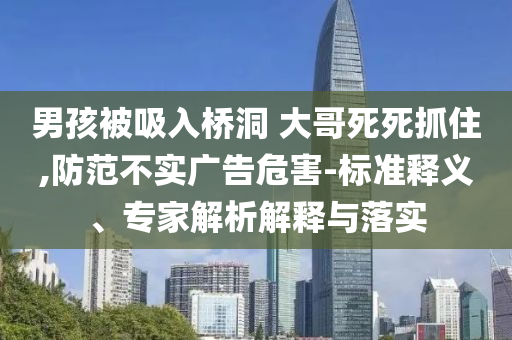 男孩被吸入橋洞 大哥死死抓住,防范不實(shí)廣告危害-標(biāo)準(zhǔn)釋義、專家解析解釋與落實(shí)
