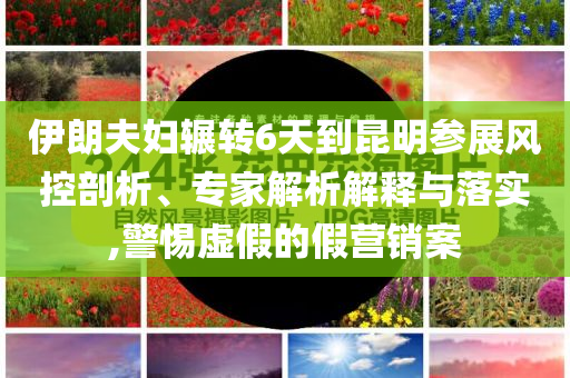 伊朗夫婦輾轉(zhuǎn)6天到昆明參展風(fēng)控剖析、專家解析解釋與落實(shí),警惕虛假的假營銷案