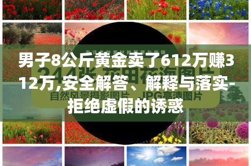 男子8公斤黃金賣了612萬賺312萬,安全解答、解釋與落實-拒絕虛假的誘惑