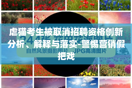 虐貓考生被取消招聘資格創(chuàng)新分析、解釋與落實(shí)-警惕營銷假把戲