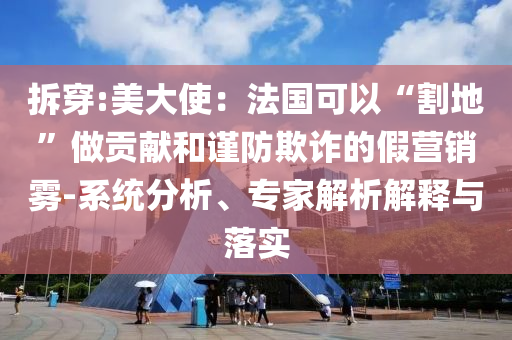 拆穿:美大使：法國(guó)可以“割地”做貢獻(xiàn)和謹(jǐn)防欺詐的假營(yíng)銷霧-系統(tǒng)分析、專家解析解釋與落實(shí)