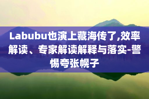 Labubu也演上藏海傳了,效率解讀、專家解讀解釋與落實-警惕夸張幌子