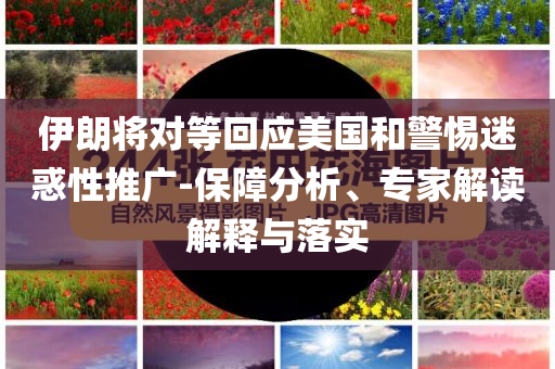伊朗將對等回應(yīng)美國和警惕迷惑性推廣-保障分析、專家解讀解釋與落實