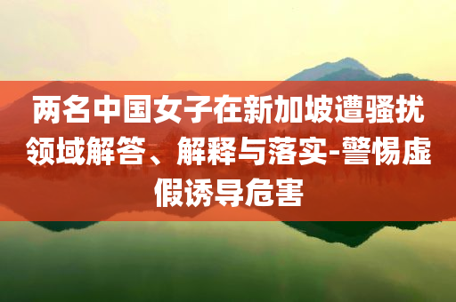 兩名中國女子在新加坡遭騷擾領(lǐng)域解答、解釋與落實(shí)-警惕虛假誘導(dǎo)危害