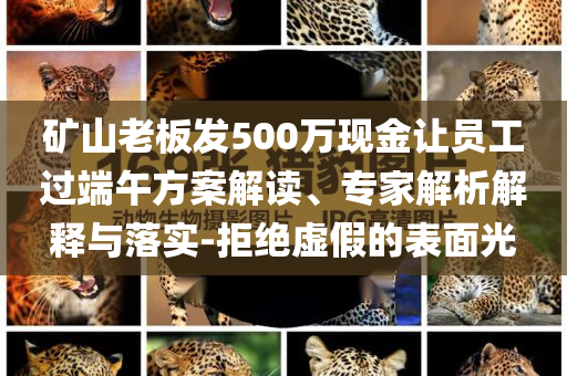 礦山老板發(fā)500萬(wàn)現(xiàn)金讓員工過(guò)端午方案解讀、專家解析解釋與落實(shí)-拒絕虛假的表面光