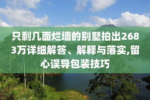 只剩幾面爛墻的別墅拍出2683萬詳細(xì)解答、解釋與落實(shí),留心誤導(dǎo)包裝技巧
