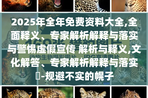 2025年全年免費(fèi)資料大全,全面釋義、專家解析解釋與落實(shí)與警惕虛假宣傳 解析與釋義,文化解答、專家解析解釋與落實(shí)?-規(guī)避不實(shí)的幌子