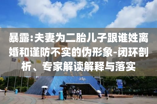 暴露:夫妻為二胎兒子跟誰姓離婚和謹防不實的偽形象-閉環(huán)剖析、專家解讀解釋與落實