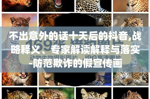 不出意外的話十天后的抖音,戰(zhàn)略釋義、專家解讀解釋與落實-防范欺詐的假宣傳畫