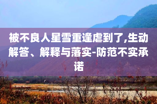 被不良人星雪重逢虐到了,生動解答、解釋與落實-防范不實承諾
