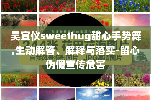 吳宣儀sweethug甜心手勢舞,生動解答、解釋與落實-留心偽假宣傳危害